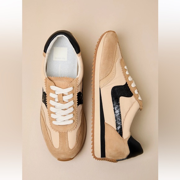 Dolce Vita B.Ntcd Tan Multi Leather Nylo Sneakers women size 9 New - Picture 7 of 17